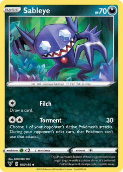 Sableye (105/185) [Sword & Shield: Vivid Voltage] | Tabernacle Games