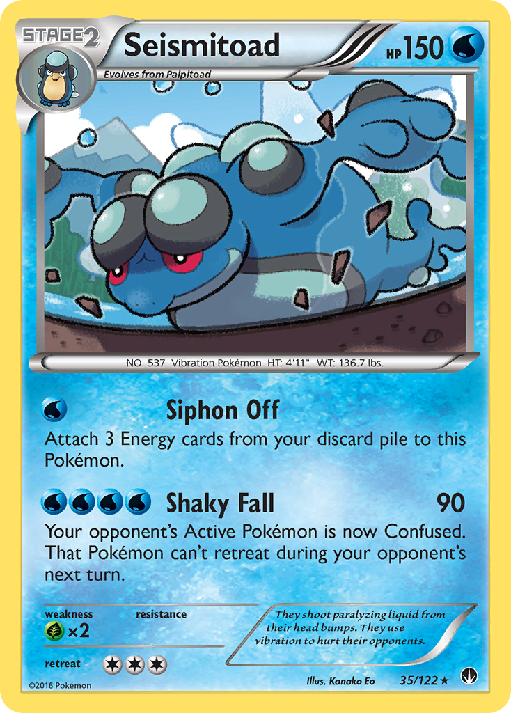 Seismitoad (35/122) [XY: BREAKpoint] | Tabernacle Games