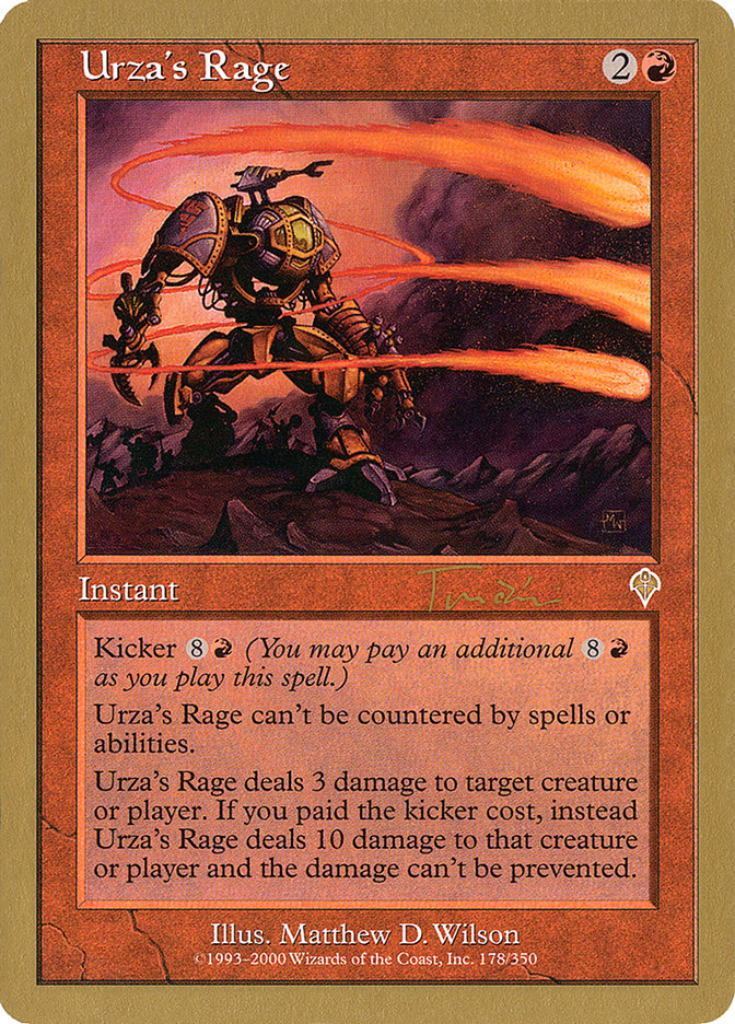 Urza's Rage (Jan Tomcani) [World Championship Decks 2001] | Tabernacle Games