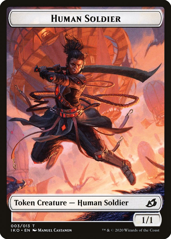 Human Soldier (003/013) [Ikoria: Lair of Behemoths Tokens] | Tabernacle Games