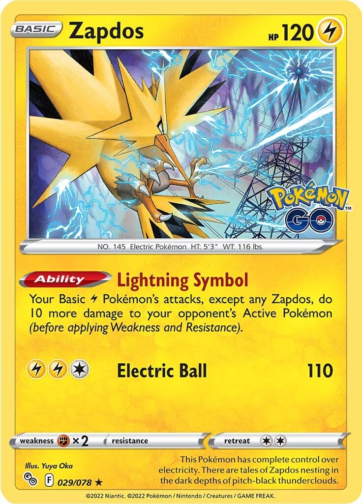 Zapdos (029/078) [Pokémon GO] | Tabernacle Games