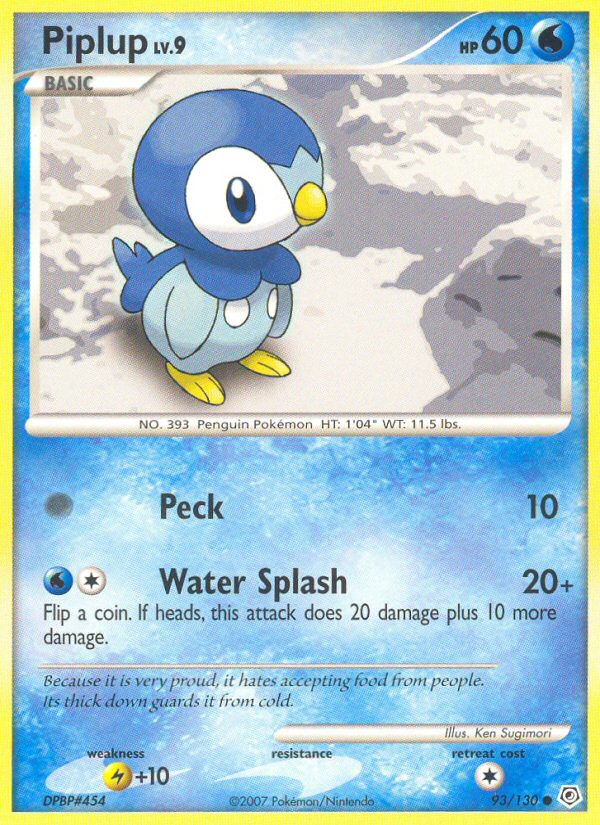 Piplup (93/130) [Diamond & Pearl: Base Set] | Tabernacle Games