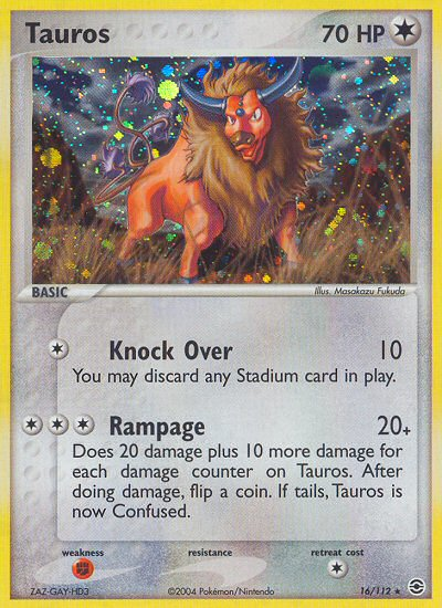 Tauros (16/112) [EX: FireRed & LeafGreen] | Tabernacle Games