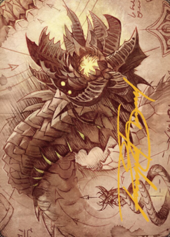 Wurmcoil Engine Art Card (Gold-Stamped Signature) [The Brothers' War Art Series] | Tabernacle Games