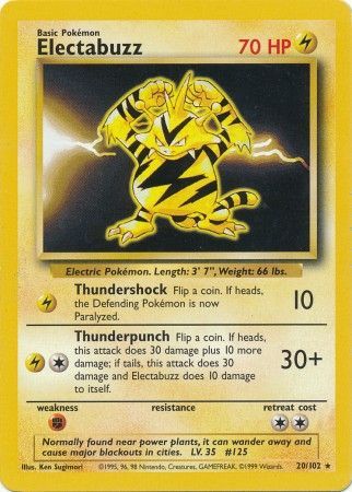 Electabuzz (20/102) [Base Set Unlimited] | Tabernacle Games