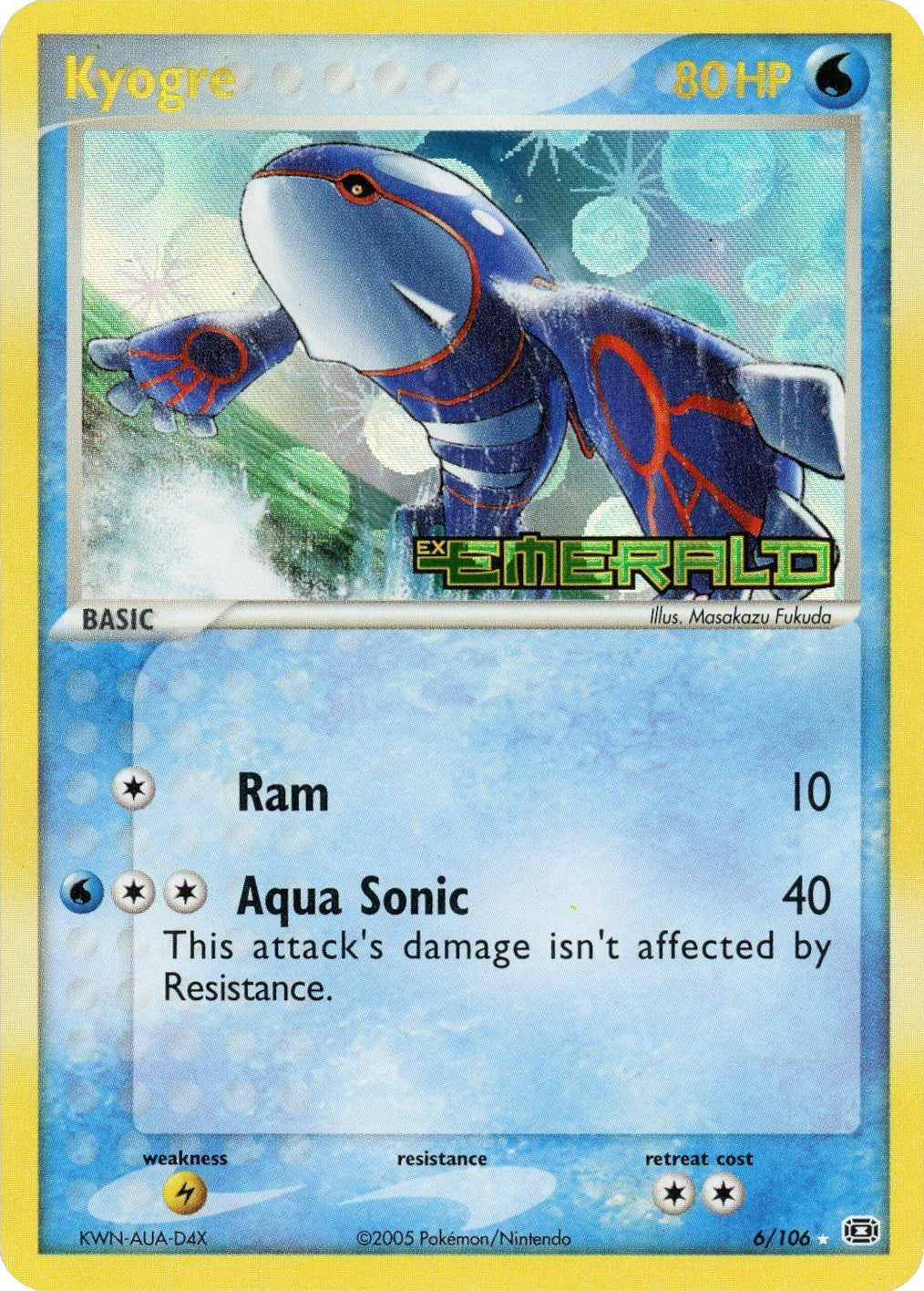 Kyogre (6/106) (Stamped) [EX: Emerald] | Tabernacle Games