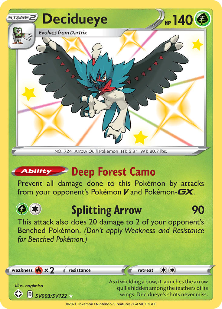 Decidueye (SV003/SV122) [Sword & Shield: Shining Fates] | Tabernacle Games