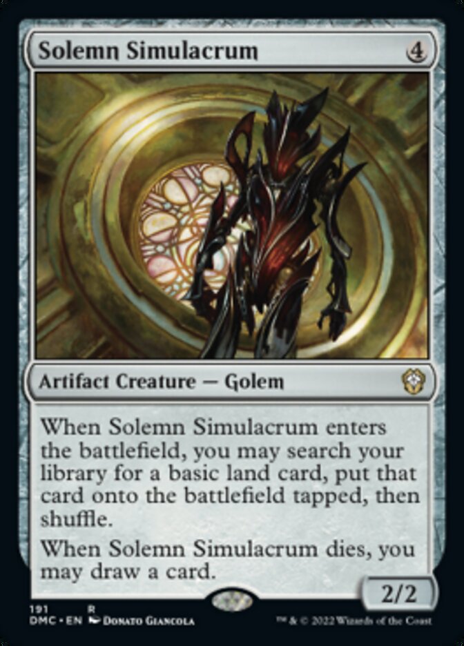 Solemn Simulacrum [Dominaria United Commander] | Tabernacle Games