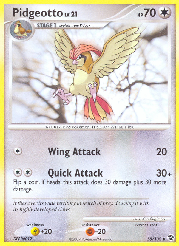 Pidgeotto (58/132) [Diamond & Pearl: Secret Wonders] | Tabernacle Games