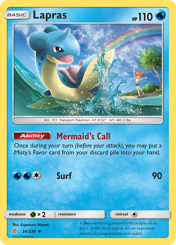 Lapras (36/236) [Sun & Moon: Unified Minds] | Tabernacle Games