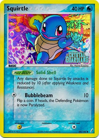 Squirtle (64/100) (Stamped) [EX: Crystal Guardians] | Tabernacle Games