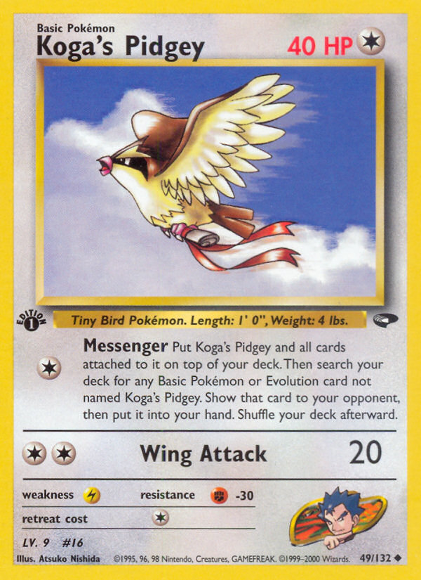 Koga's Pidgey (49/132) [Gym Challenge 1st Edition] | Tabernacle Games