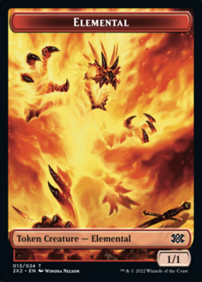 Elemental // Soldier Double-sided Token [Double Masters 2022 Tokens] | Tabernacle Games