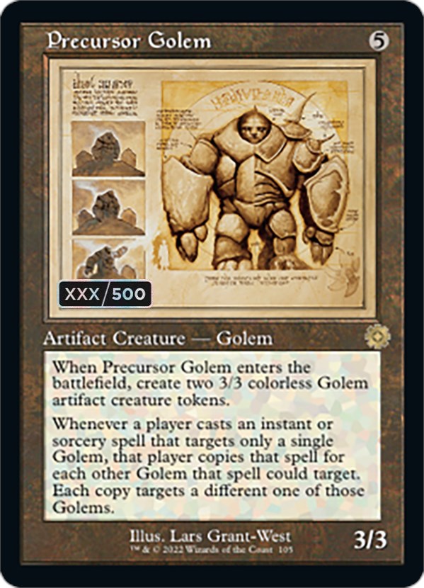 Precursor Golem (Retro Schematic) (Serial Numbered) [The Brothers' War Retro Artifacts] | Tabernacle Games