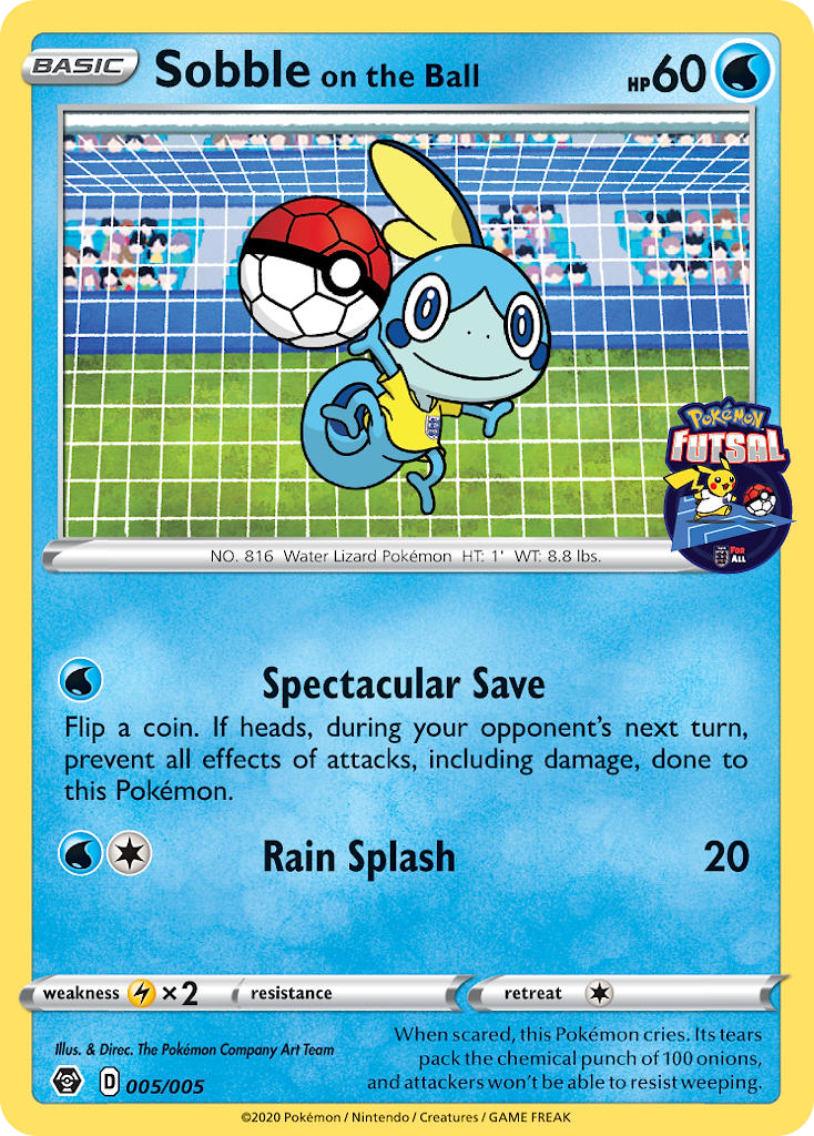 Sobble on the Ball (005/005) [Pokemon Futsal Collection] | Tabernacle Games