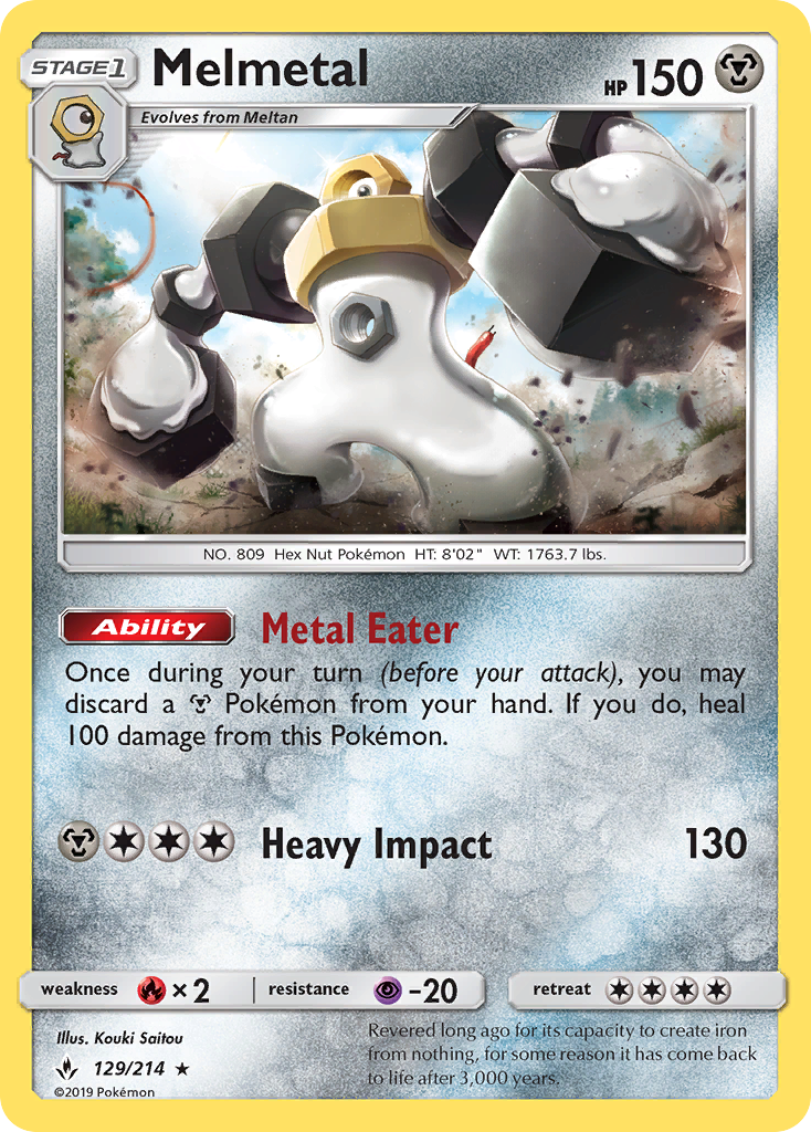 Melmetal (129/214) [Sun & Moon: Unbroken Bonds] | Tabernacle Games