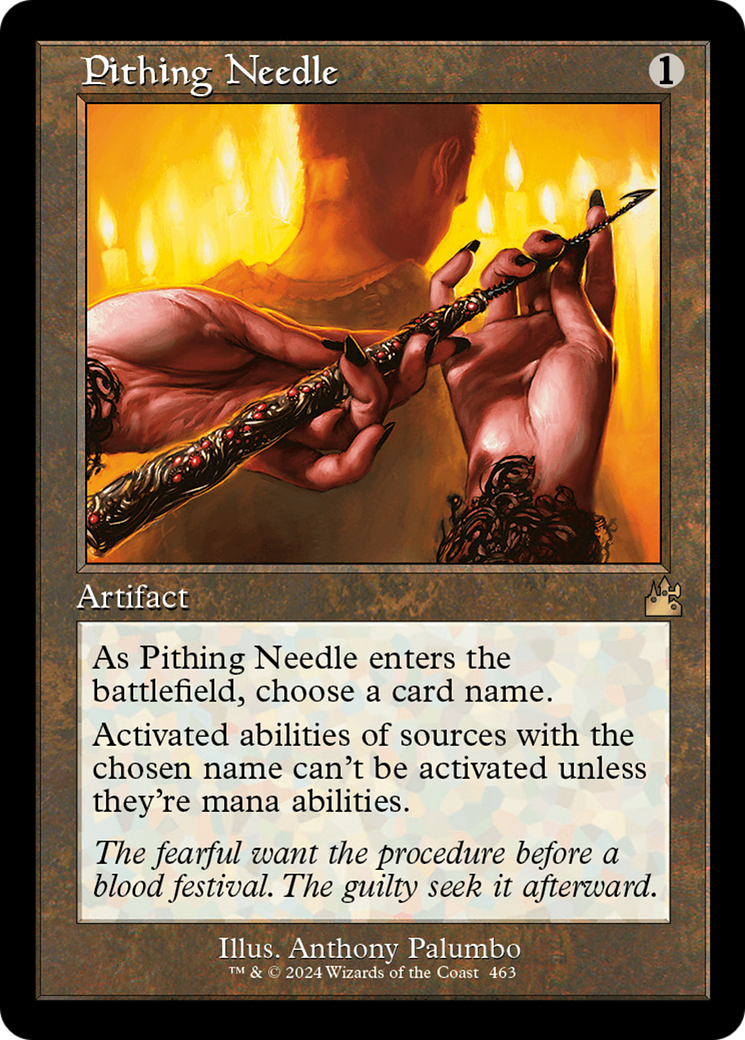 Pithing Needle (Retro Frame) [Ravnica Remastered] | Tabernacle Games