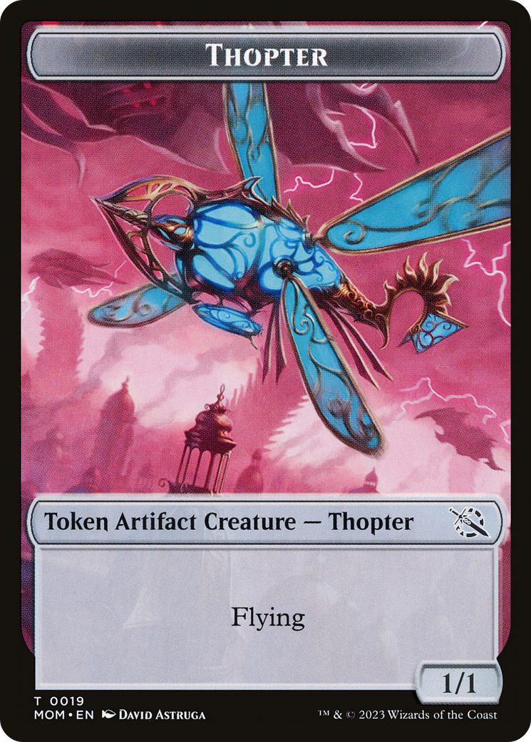 Warrior // Thopter Double-Sided Token [March of the Machine Tokens] | Tabernacle Games