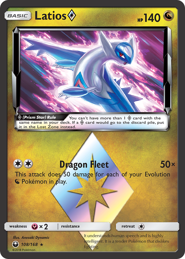 Latios (108/168) (Prism Star) [Sun & Moon: Celestial Storm] | Tabernacle Games