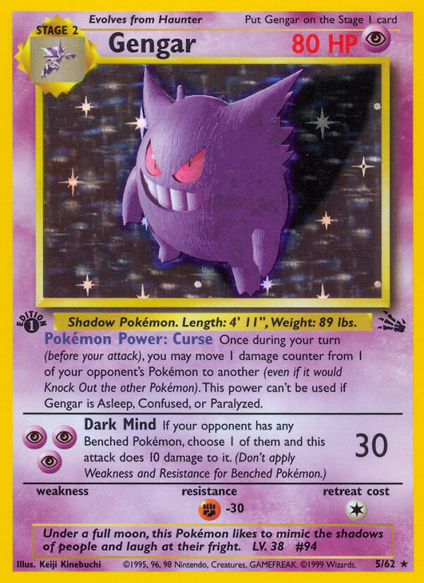 Gengar (5/62) [Fossil 1st Edition] | Tabernacle Games