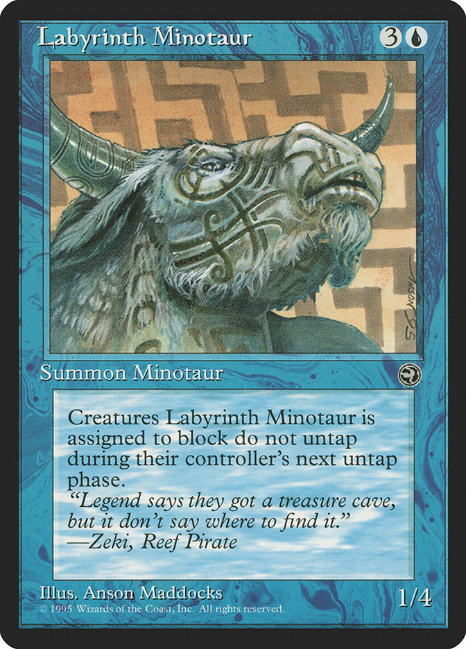 Labyrinth Minotaur (Zeki Flavor Text) [Homelands] | Tabernacle Games