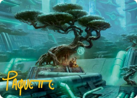 Forest Art Card (Gold-Stamped Signature) [Kamigawa: Neon Dynasty Art Series] | Tabernacle Games