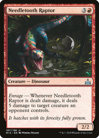 Needletooth Raptor [Rivals of Ixalan] | Tabernacle Games