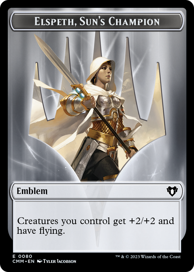 Elspeth, Sun's Champion Emblem // Copy (55) Double-Sided Token [Commander Masters Tokens] | Tabernacle Games