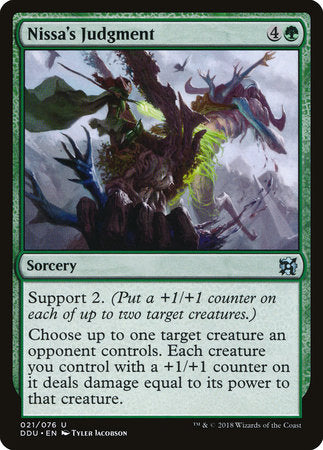 Nissa's Judgment [Duel Decks: Elves vs. Inventors] | Tabernacle Games