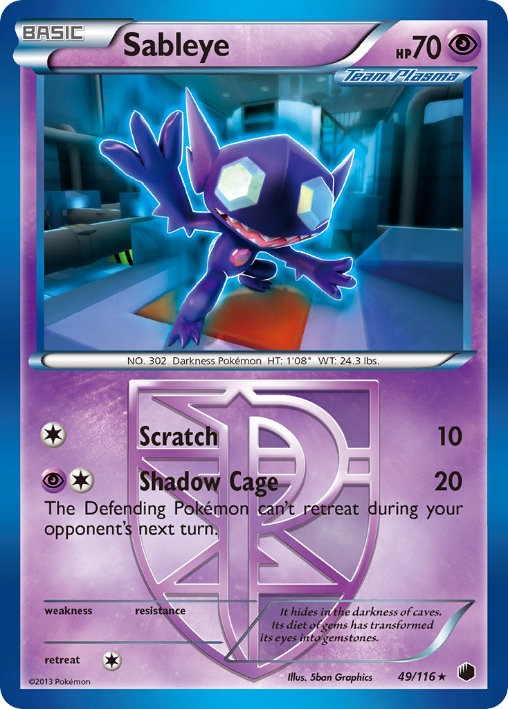 Sableye (49/116) [Black & White: Plasma Freeze] | Tabernacle Games