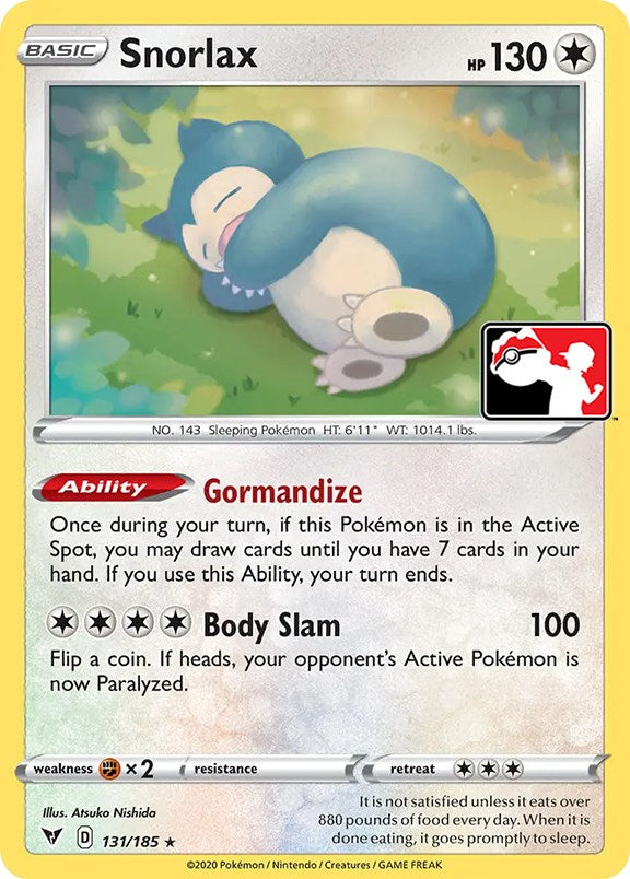 Snorlax (131/185) [Prize Pack Series One] | Tabernacle Games