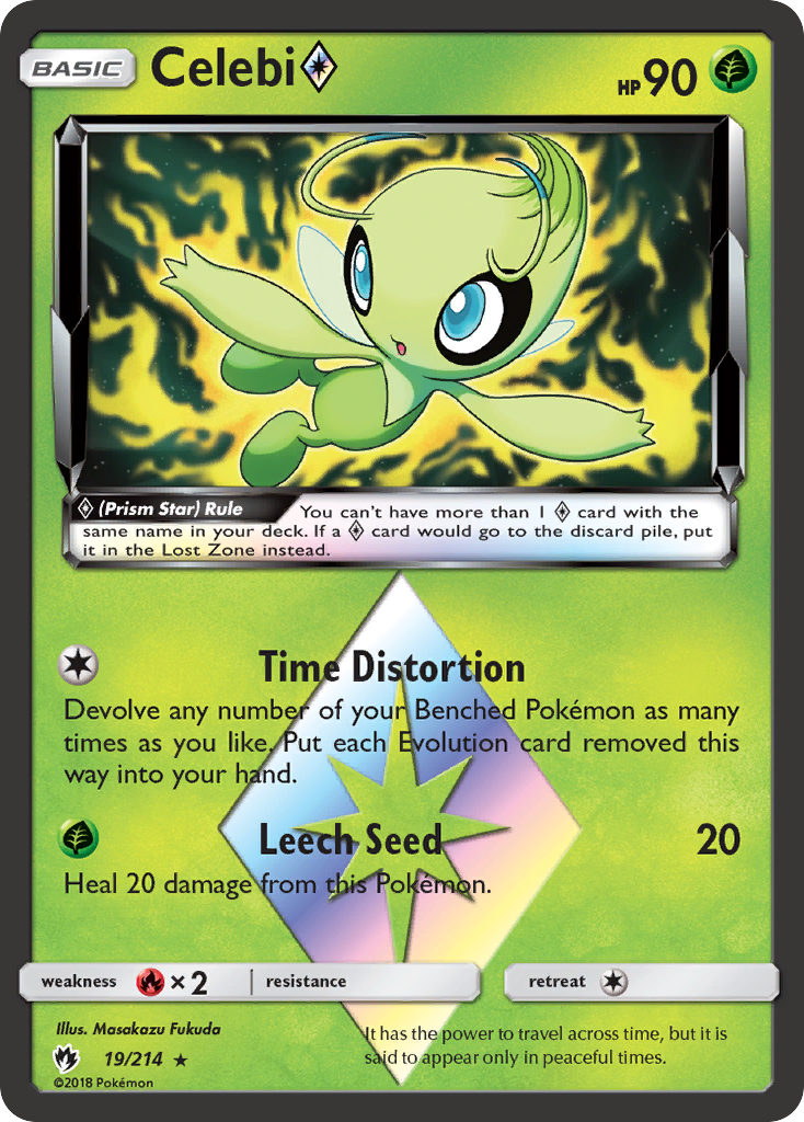 Celebi (19/214) (Prism Star) [Sun & Moon: Lost Thunder] | Tabernacle Games