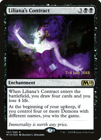 Liliana's Contract [Core Set 2019 Promos] | Tabernacle Games