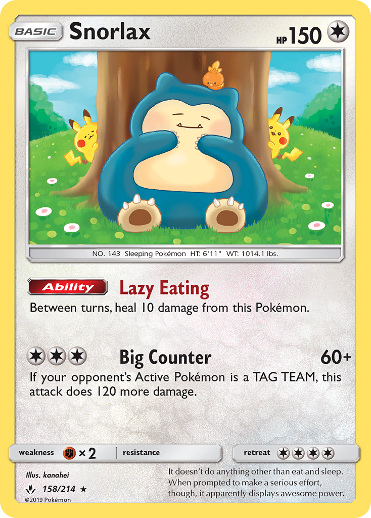 Snorlax (158/214) [Sun & Moon: Unbroken Bonds] | Tabernacle Games