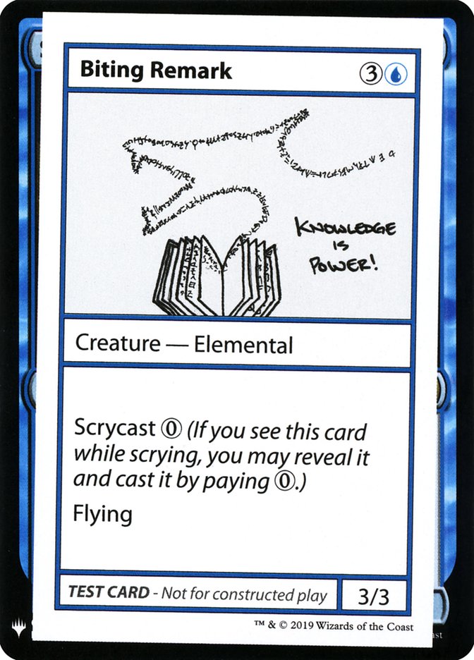 Biting Remark [Mystery Booster Playtest Cards] | Tabernacle Games