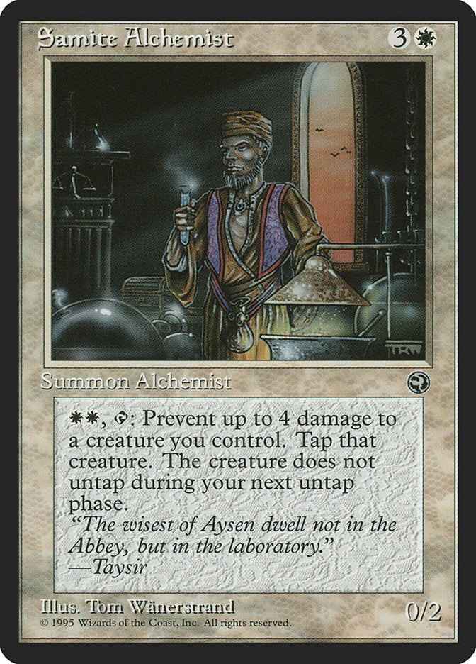 Samite Alchemist (Taysir Flavor Text) [Homelands] | Tabernacle Games