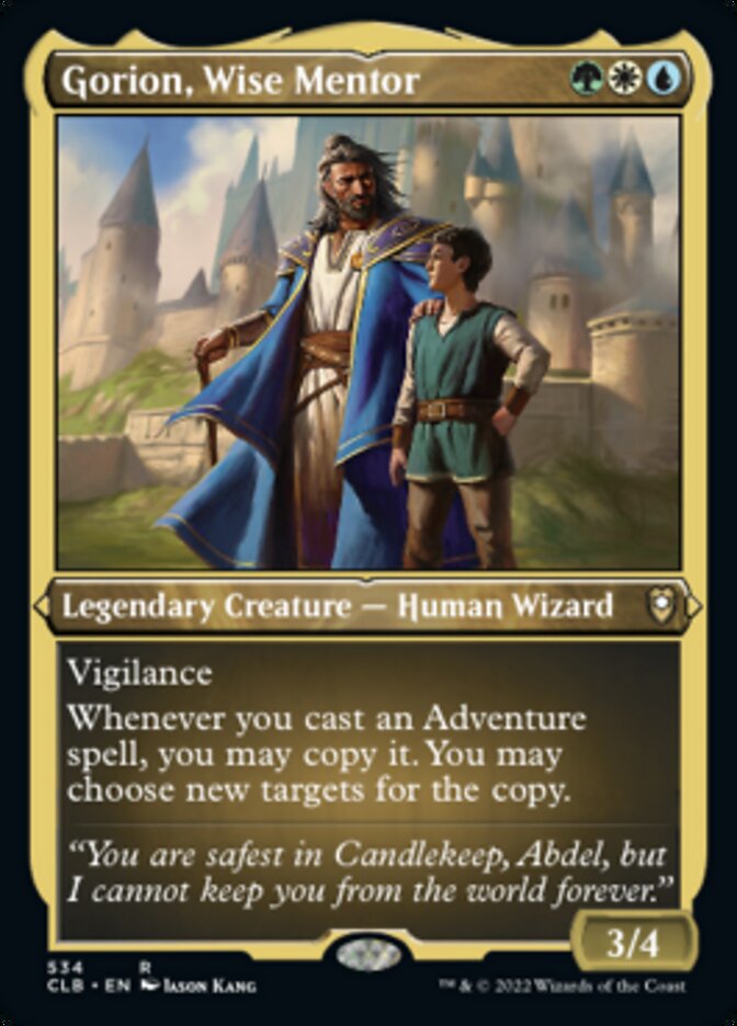 Gorion, Wise Mentor (Foil Etched) [Commander Legends: Battle for Baldur's Gate] | Tabernacle Games