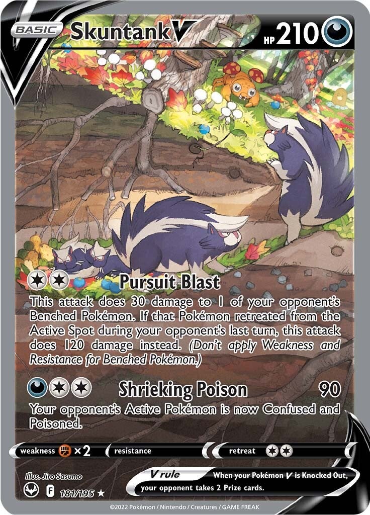 Skuntank V (181/195) [Sword & Shield: Silver Tempest] | Tabernacle Games