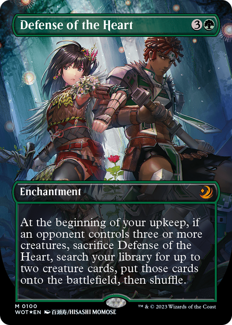 Defense of the Heart (Anime Borderless) (Confetti Foil) [Wilds of Eldraine: Enchanting Tales] | Tabernacle Games