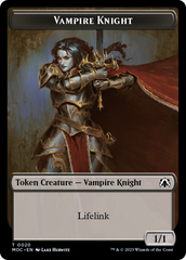 Vampire Knight // Soldier Double-Sided Token [March of the Machine Commander Tokens] | Tabernacle Games