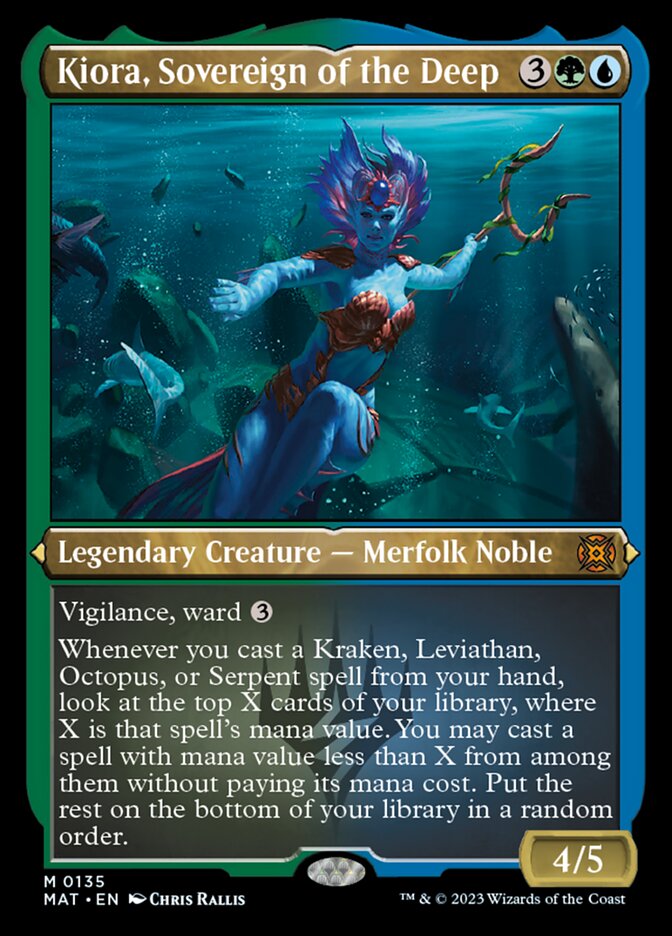 Kiora, Sovereign of the Deep (Foil Etched) [March of the Machine: The Aftermath] | Tabernacle Games