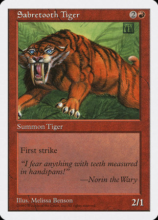 Sabretooth Tiger [Fifth Edition] | Tabernacle Games