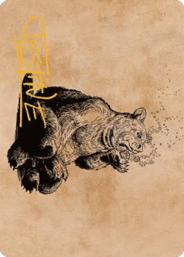 Wilson, Refined Grizzly Art Card (Gold-Stamped Signature) [Commander Legends: Battle for Baldur's Gate Art Series] | Tabernacle Games