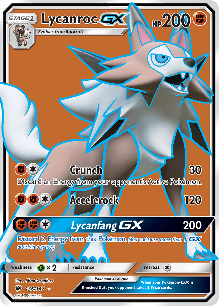 Lycanroc GX (136/147) [Sun & Moon: Burning Shadows] | Tabernacle Games