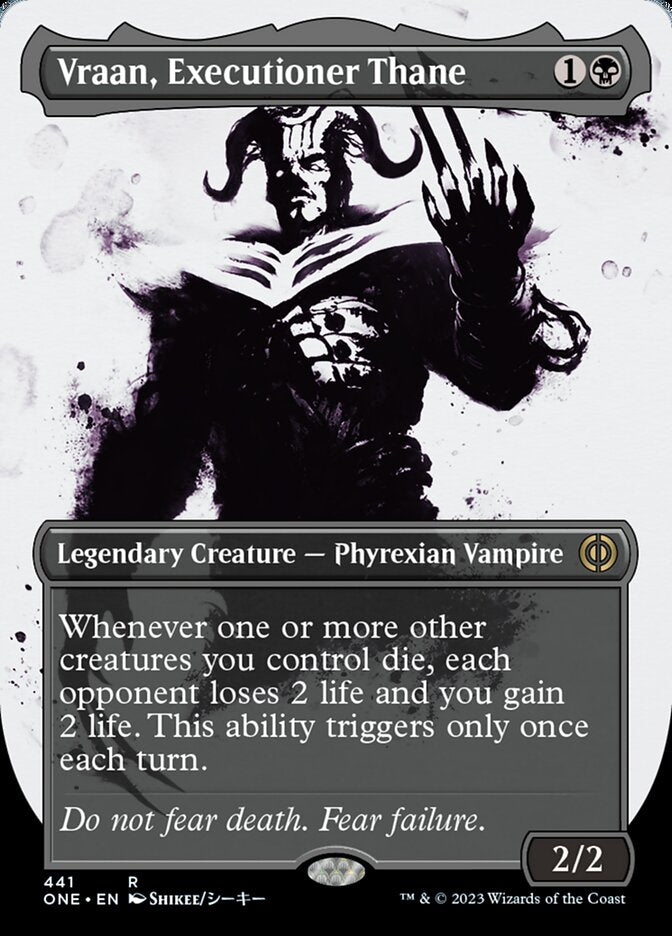 Vraan, Executioner Thane (Borderless Ichor Step-and-Compleat Foil) [Phyrexia: All Will Be One] | Tabernacle Games