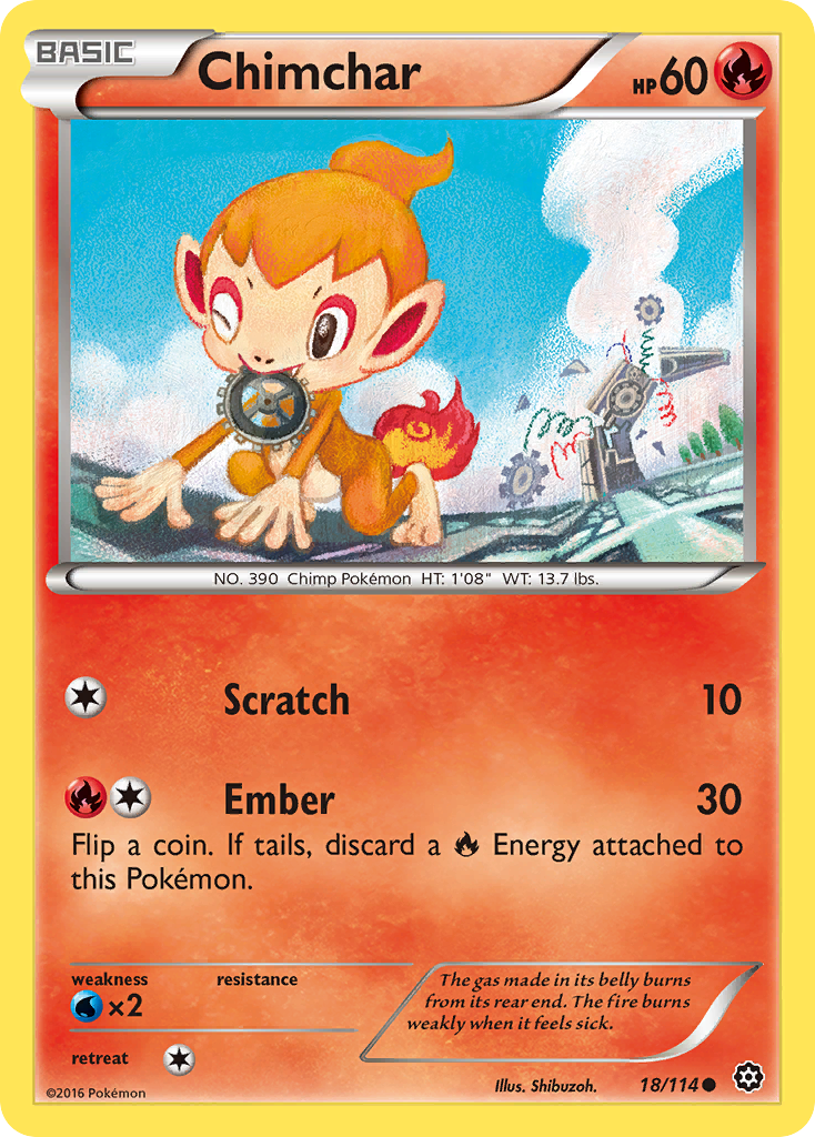 Chimchar (18/114) [XY: Steam Siege] | Tabernacle Games