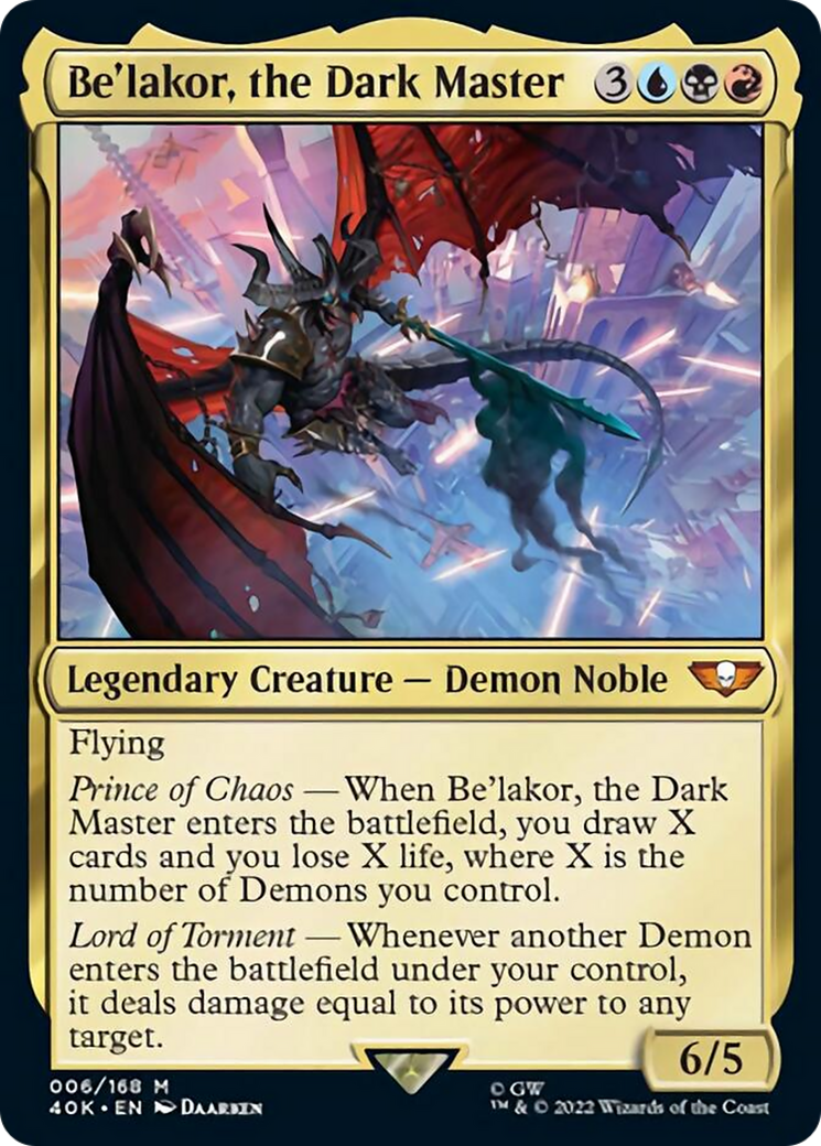 Be'lakor, the Dark Master (Surge Foil) [Universes Beyond: Warhammer 40,000] | Tabernacle Games