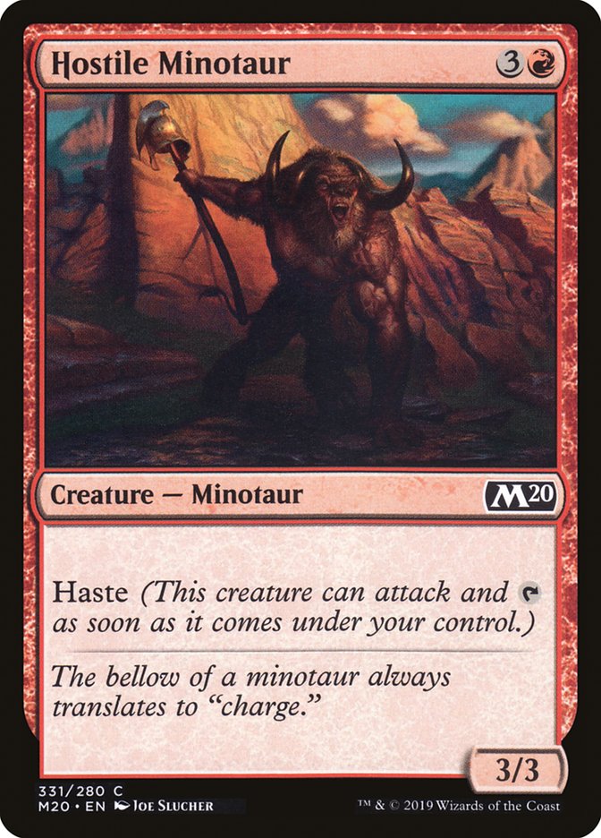 Hostile Minotaur [Core Set 2020] | Tabernacle Games