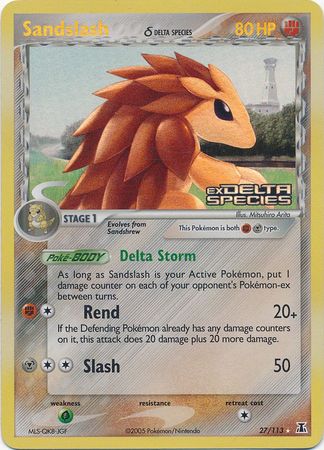 Sandslash (27/113) (Delta Species) (Stamped) [EX: Delta Species] | Tabernacle Games