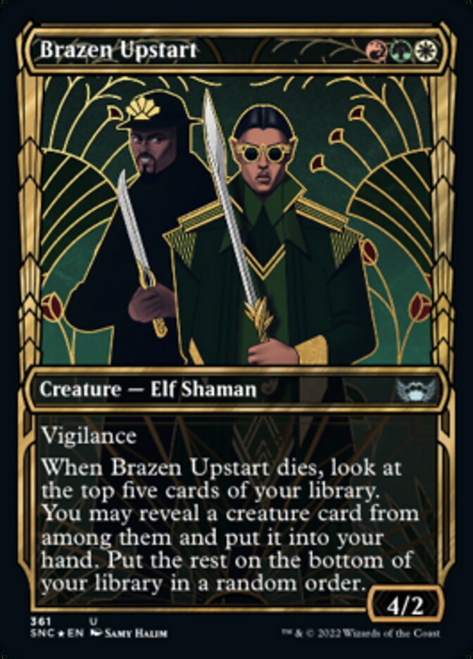 Brazen Upstart (Showcase Golden Age Gilded Foil) [Streets of New Capenna] | Tabernacle Games